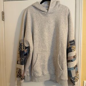 NWT Abercrombie & Fitch Essential Popover Patchwork Embroidered Hoodie XXL